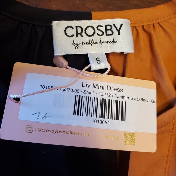 Crosby by Mollie Burch Liv Color Block Split Round Neck 3/4 Sleeve Butto… - Picture 6 of 9
